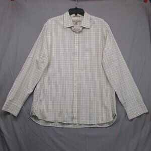Banana Republic Button Down Beige Plaid Men Size | 17-(17 1/2) - XL